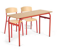 Zestaw szkolny, uczniowski stolik BARTEK 2-osob.+2 krzesła Beta
