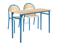 Zestaw szkolny, uczniowski stolik ŻAK PLUS 2-osob.+2 krzesła Bolek