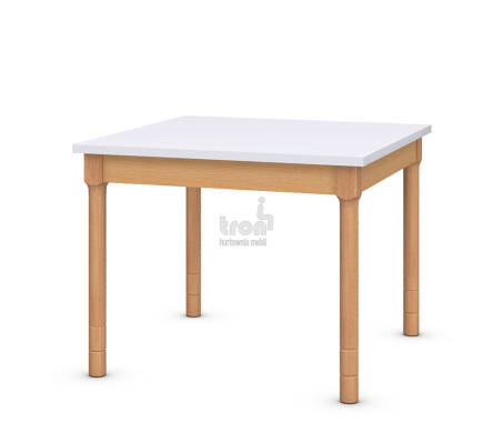 Stół przedszkolny TOM-3 kwadratowy 700x700 reg. wys. 0-3