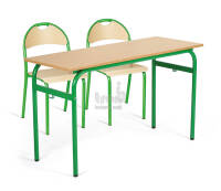Zestaw szkolny, uczniowski stolik BARTEK 2-osob.+2 krzesła Bolek