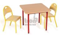 Stół przedszkolny BAMBINO SL kwadratowy 650x650